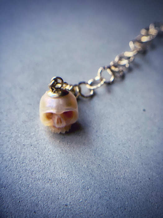Pearl Skull Bracelet