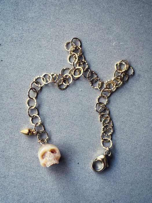 Pearl Skull Bracelet
