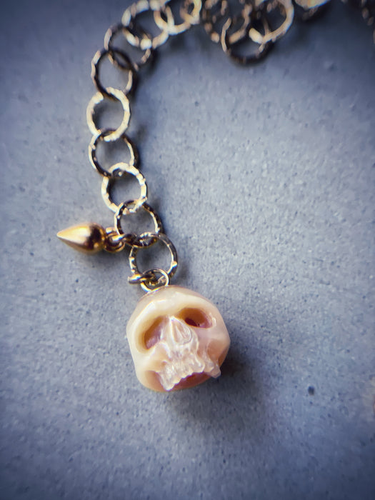 Pearl Skull Bracelet