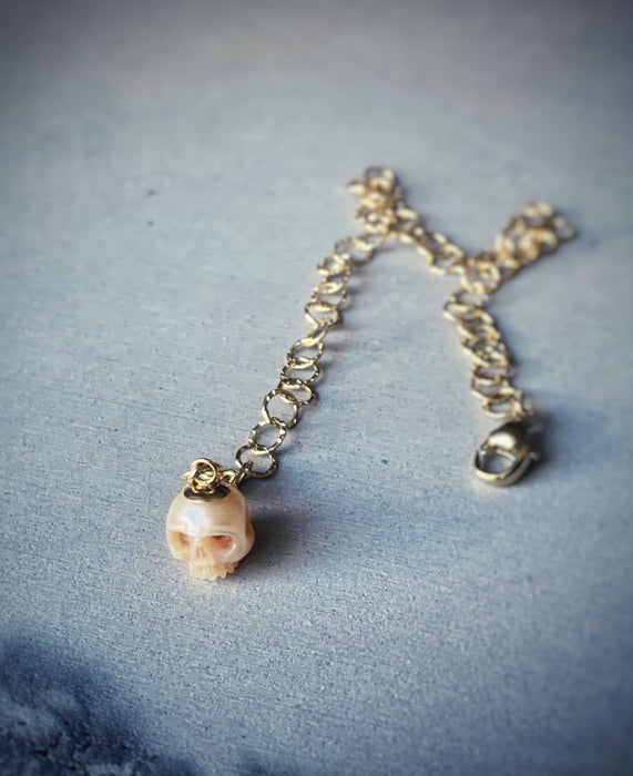 Pearl Skull Bracelet
