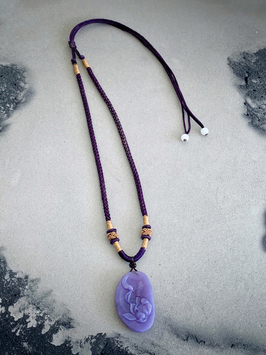 Holly Blue Lavender Chalcedony/Agate Necklace