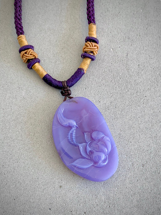 Holly Blue Lavender Chalcedony/Agate Necklace