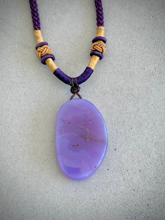 Holly Blue Lavender Chalcedony/Agate Necklace