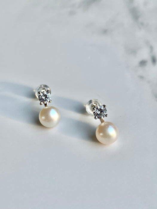 Genuine Pearl Princess Ear Studs