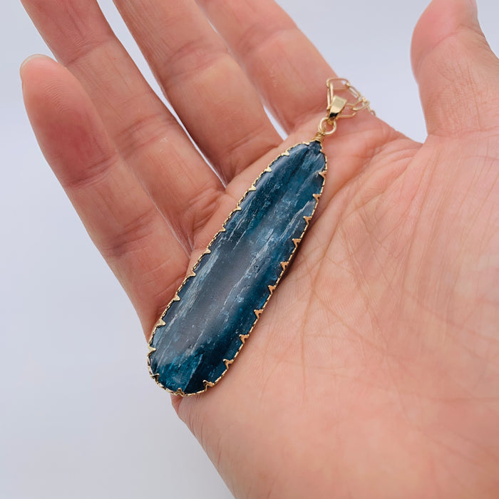 Teal Blue Kyanite Necklace