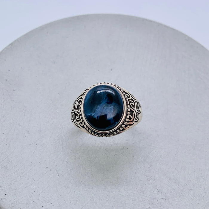 Namibian Blue Pietersite Ring