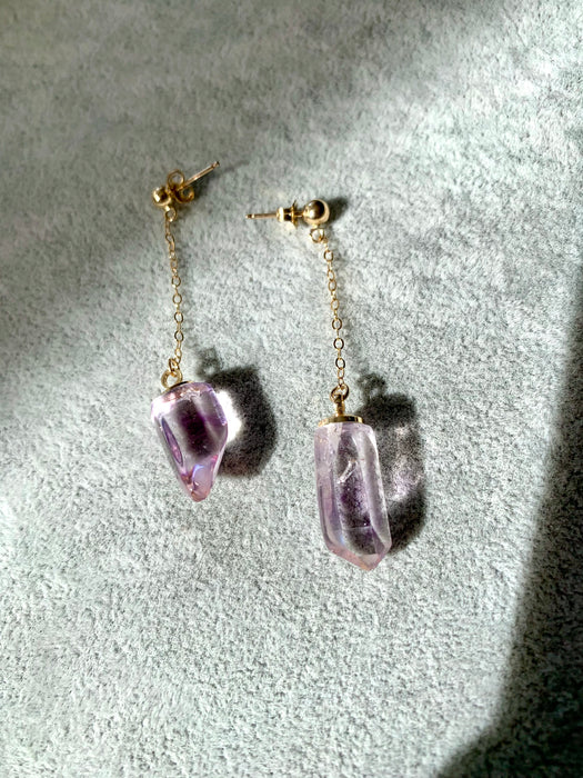 Brandberg Amethyst Crystal Earrings