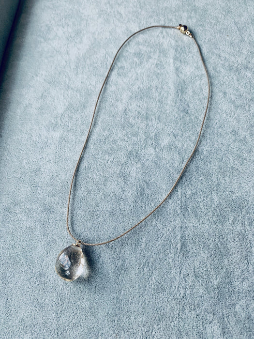 Rutile Pebble Crystal Necklace