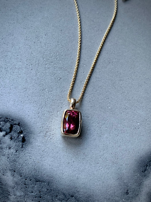 Red Tourmaline Necklace