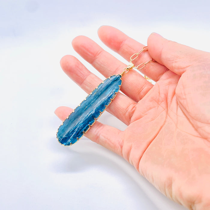 Teal Blue Kyanite Necklace