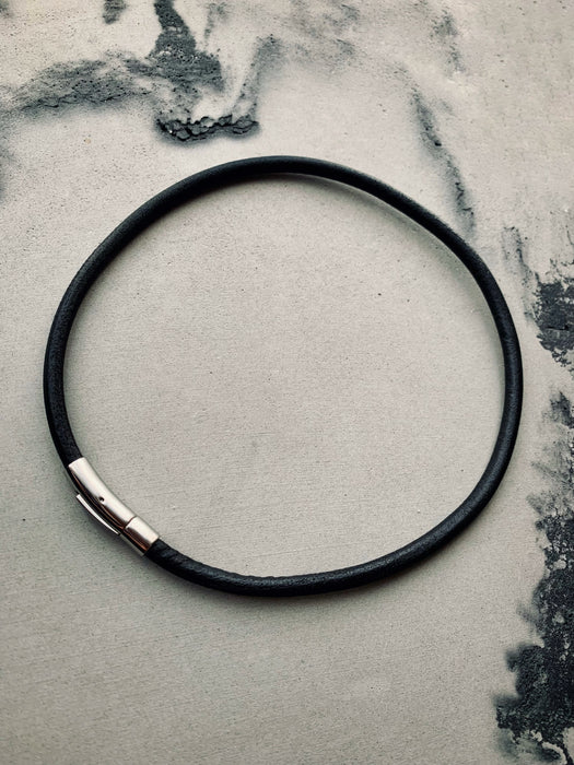 Unisex Leather Cord Collar Necklace