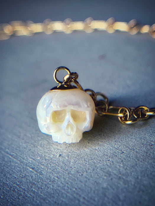 Pearl Skull Bracelet