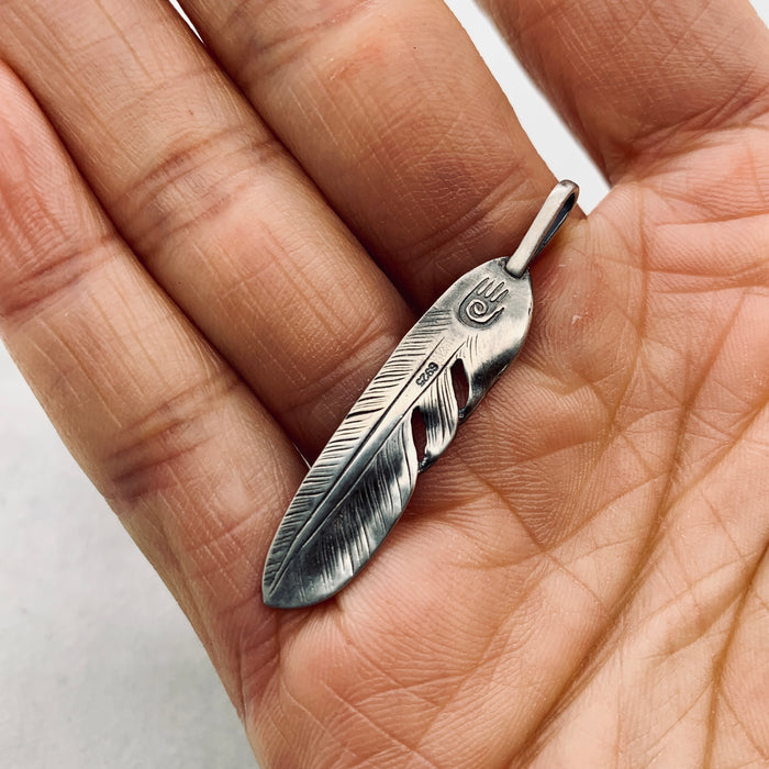 Feather with Turquoise Pendant