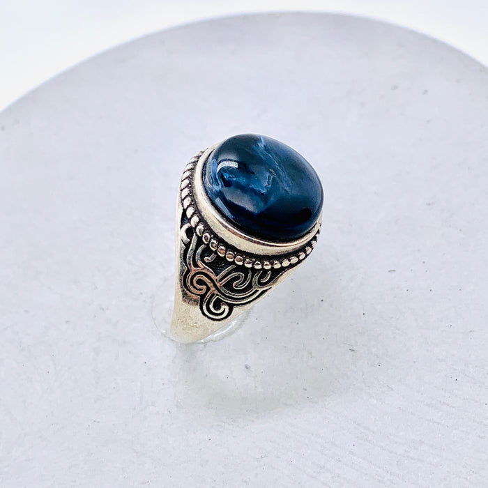 Namibian Blue Pietersite Ring