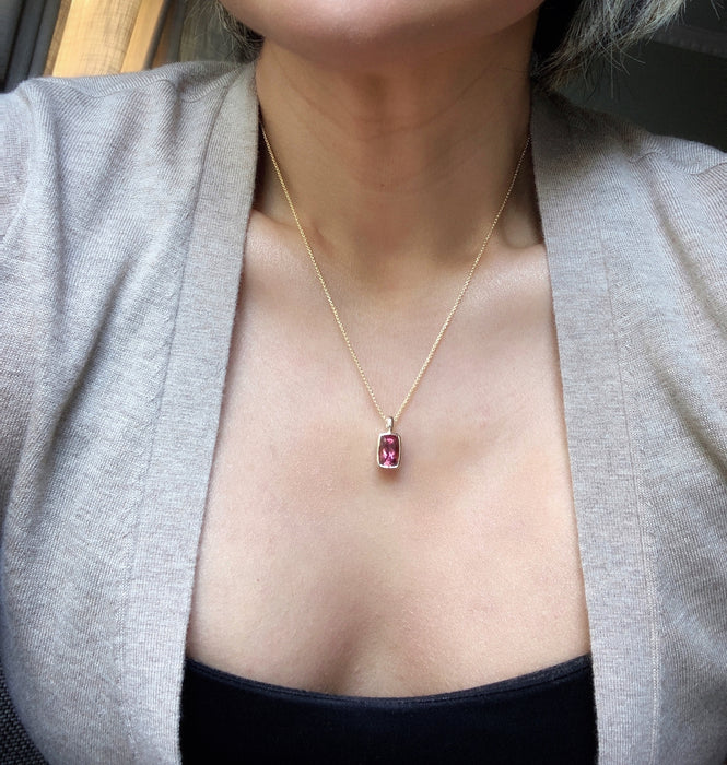 Red Tourmaline Necklace