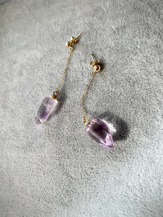 Brandberg Amethyst Crystal Earrings