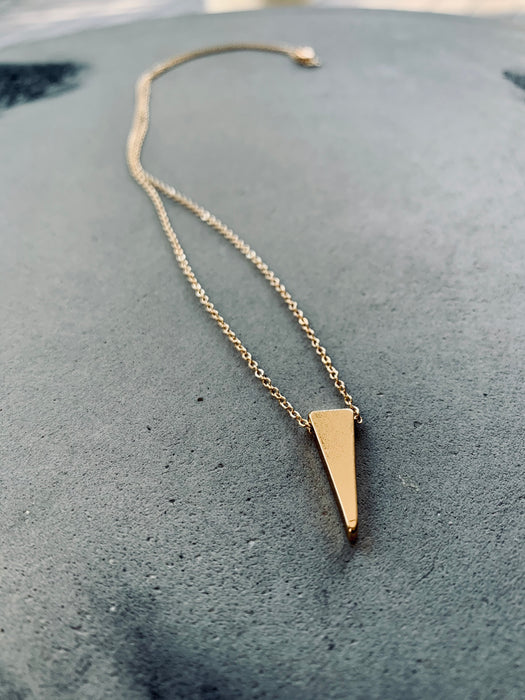 Narrow Triangular Golden Necklace