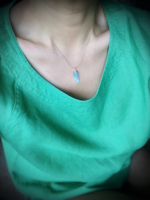 Reserved for Tammy—Aquamarine Crystal Necklace