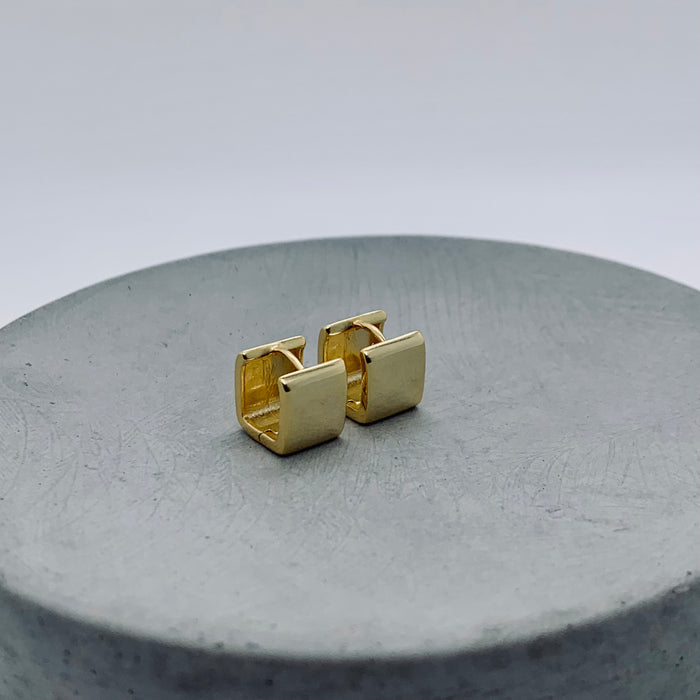 The Little Cube Huggie Earrings