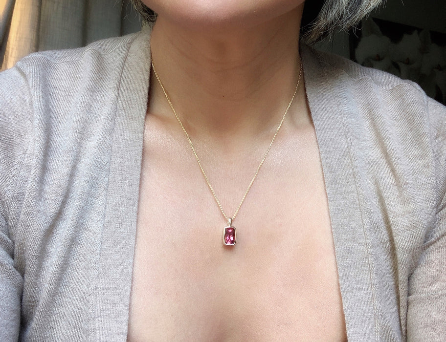 Red Tourmaline Necklace