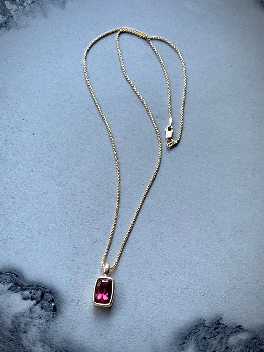 Red Tourmaline Necklace