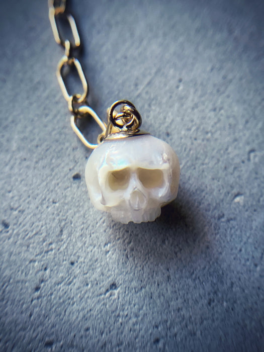 Pearl Skull Bracelet