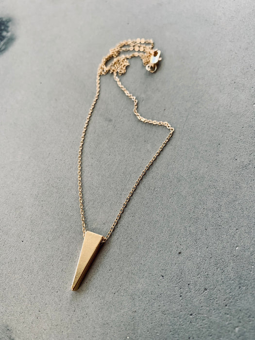 Narrow Triangular Golden Necklace