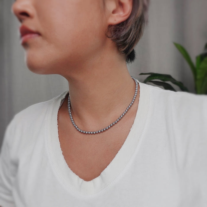 The Grey Pearl Multi-Chain Necklace