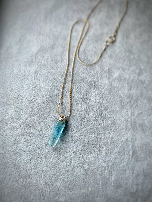 Reserved for Tammy—Aquamarine Crystal Necklace