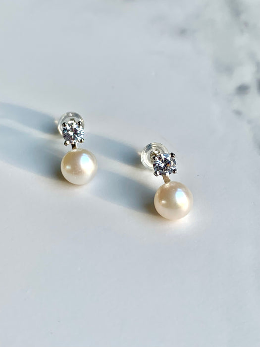 Genuine Pearl Princess Ear Studs