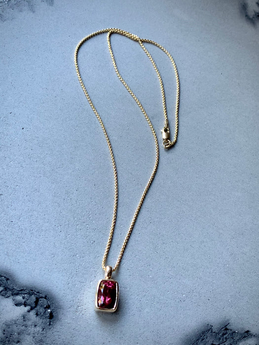 Red Tourmaline Necklace