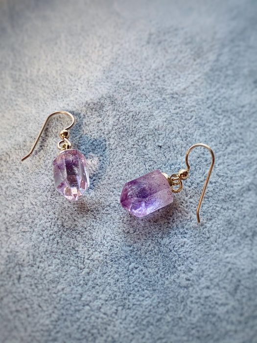 Brandberg Amethyst Crystal Earrings