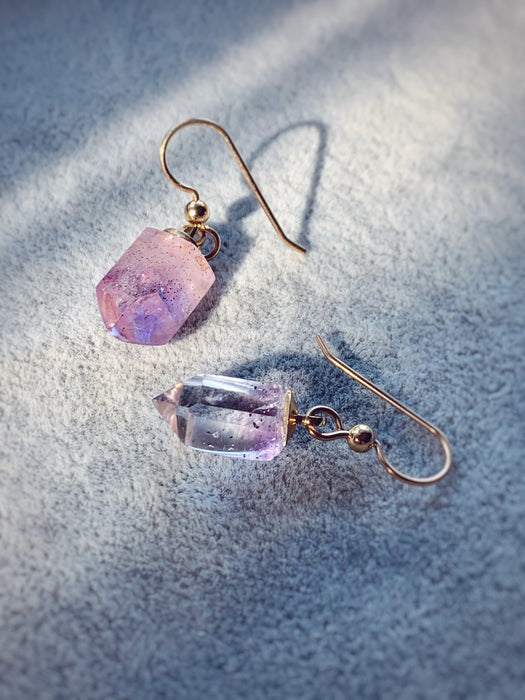 Brandberg Amethyst Crystal Earrings