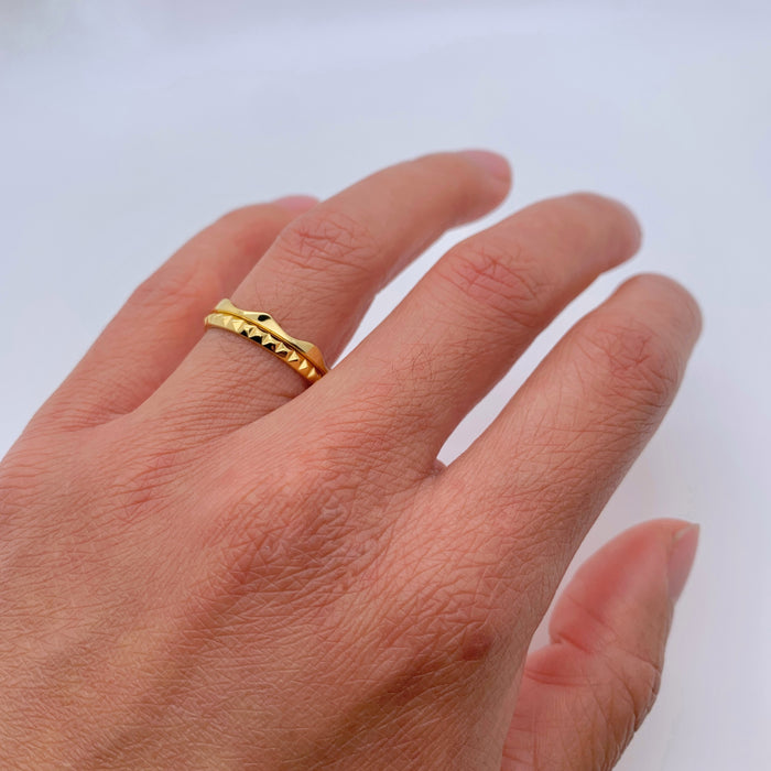 The Tiny Wave Stacking Ring