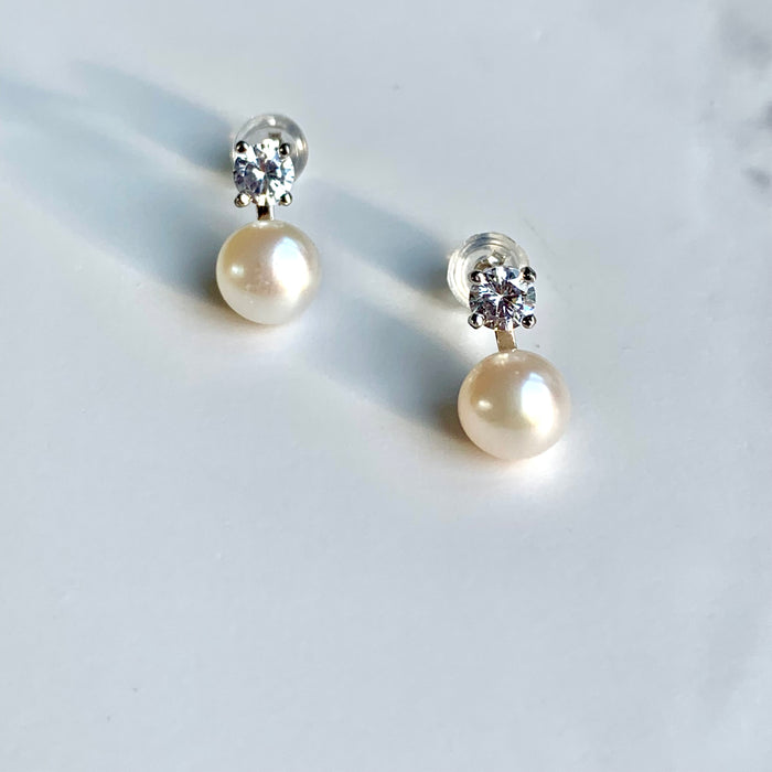 Genuine Pearl Princess Ear Studs