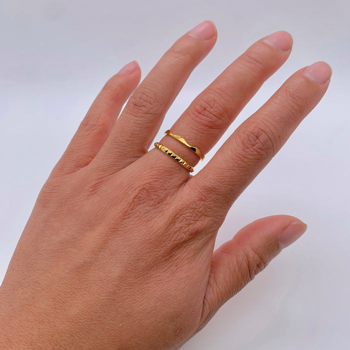 The Tiny Wave Stacking Ring