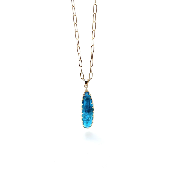 Teal Blue Kyanite Necklace