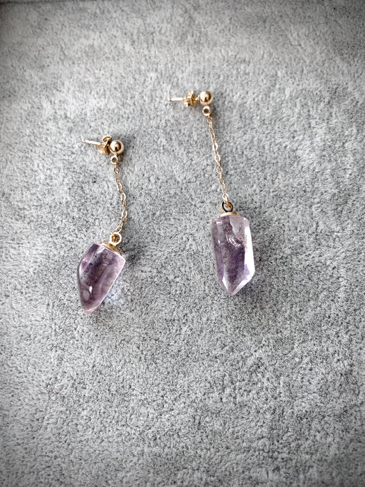 Brandberg Amethyst Crystal Earrings