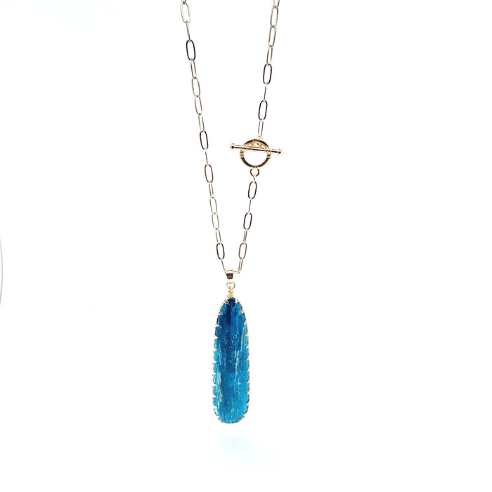 Teal Blue Kyanite Necklace