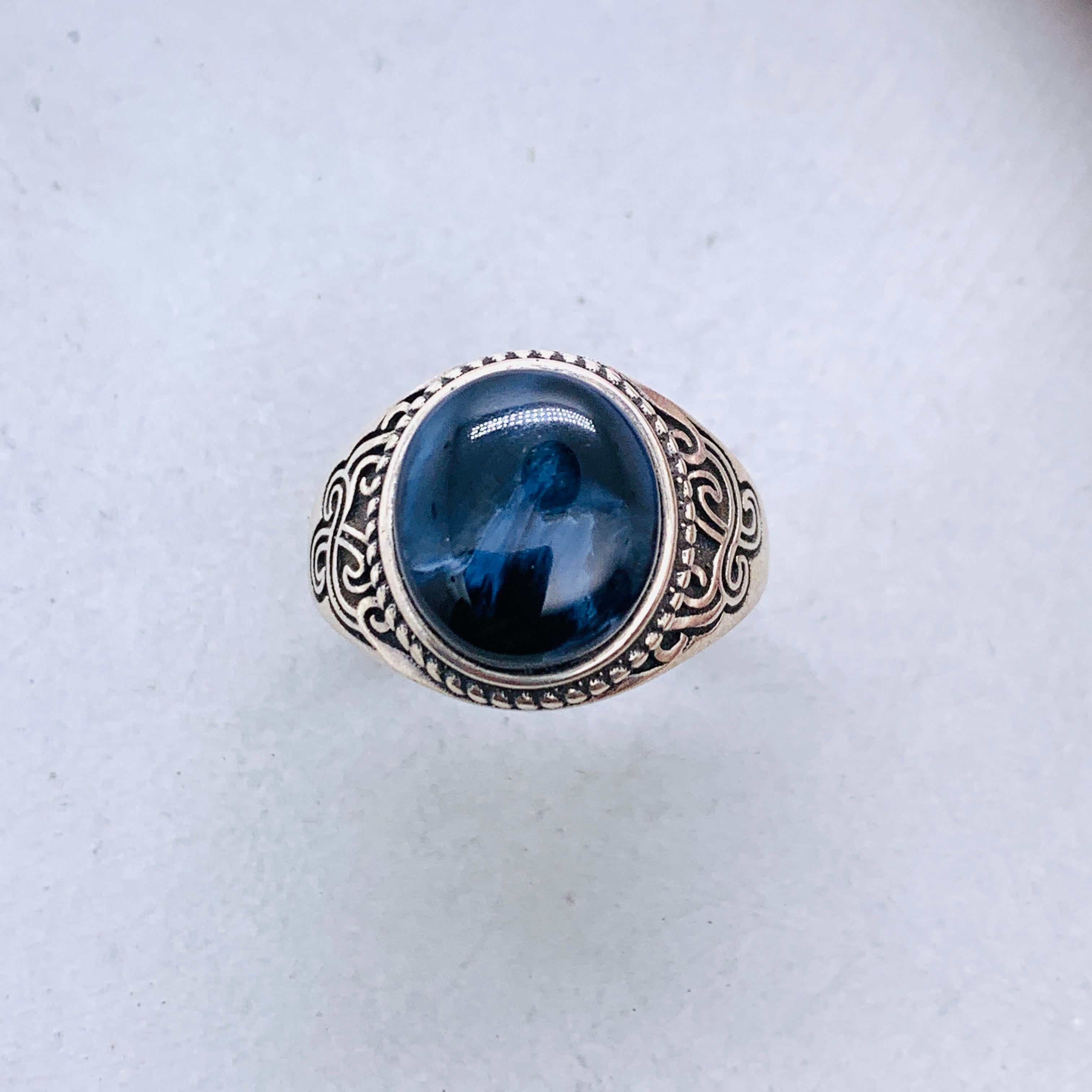 Blue pietersite outlet ring