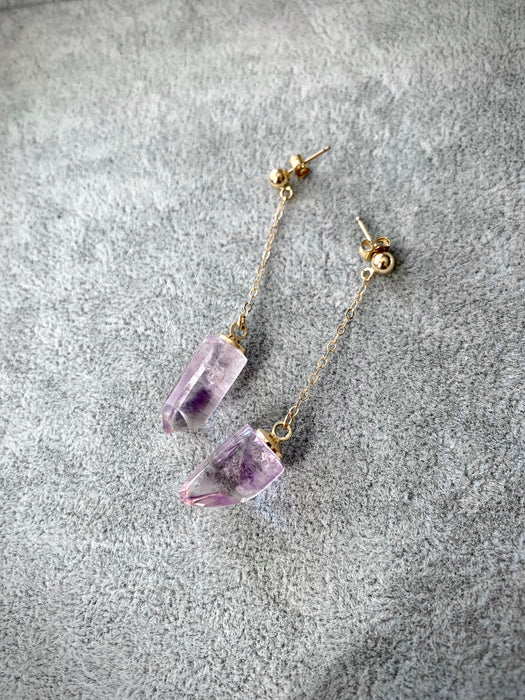 Brandberg Amethyst Crystal Earrings