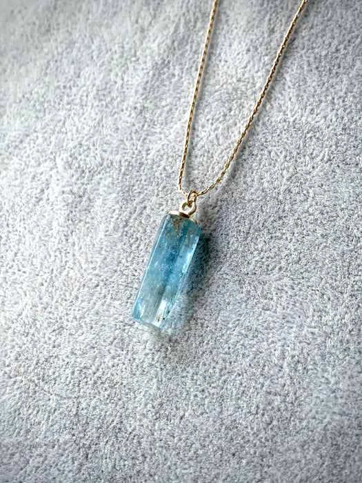 Reserved for Tammy—Aquamarine Crystal Necklace