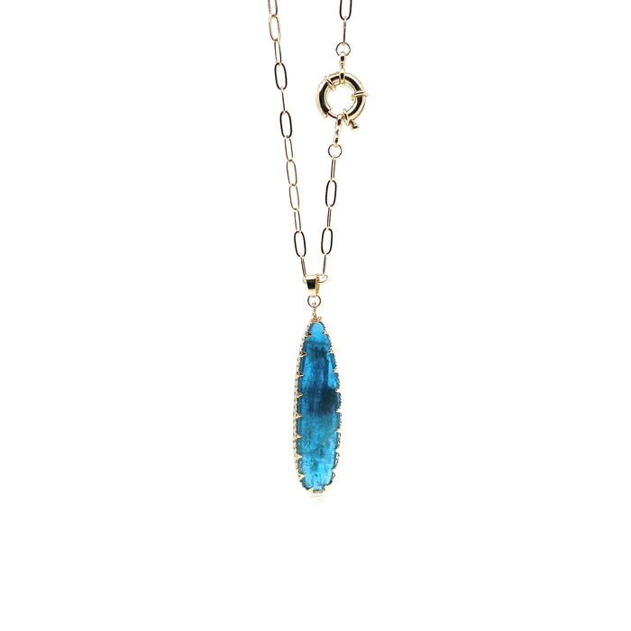 Teal Blue Kyanite Necklace